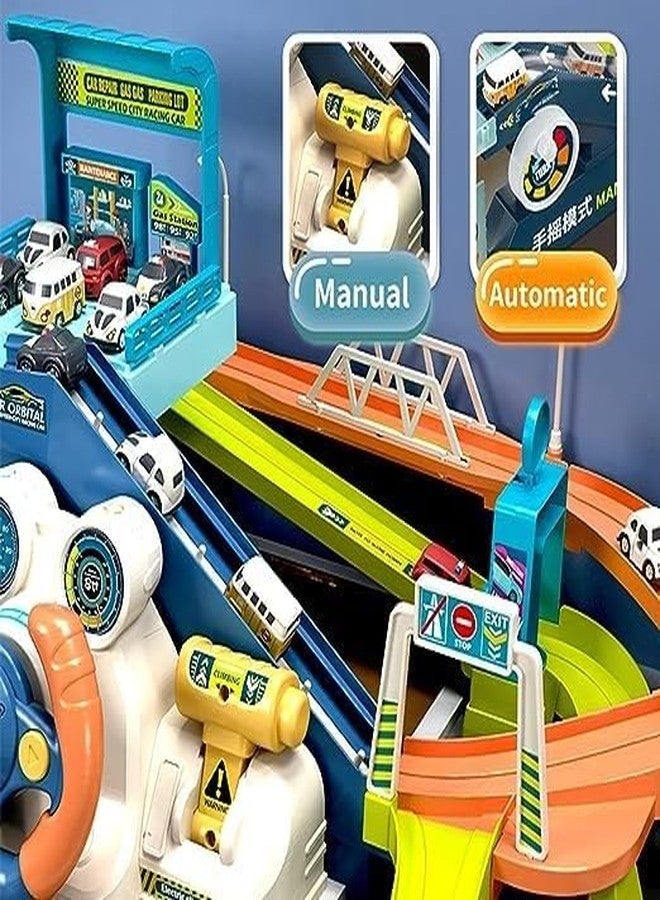 Arthasya Urban Rail Transit Car Race Track Toy | Adventure Parking Building Playset with Music | Interactive Car Track Toy for Boys & Girls - Image 4